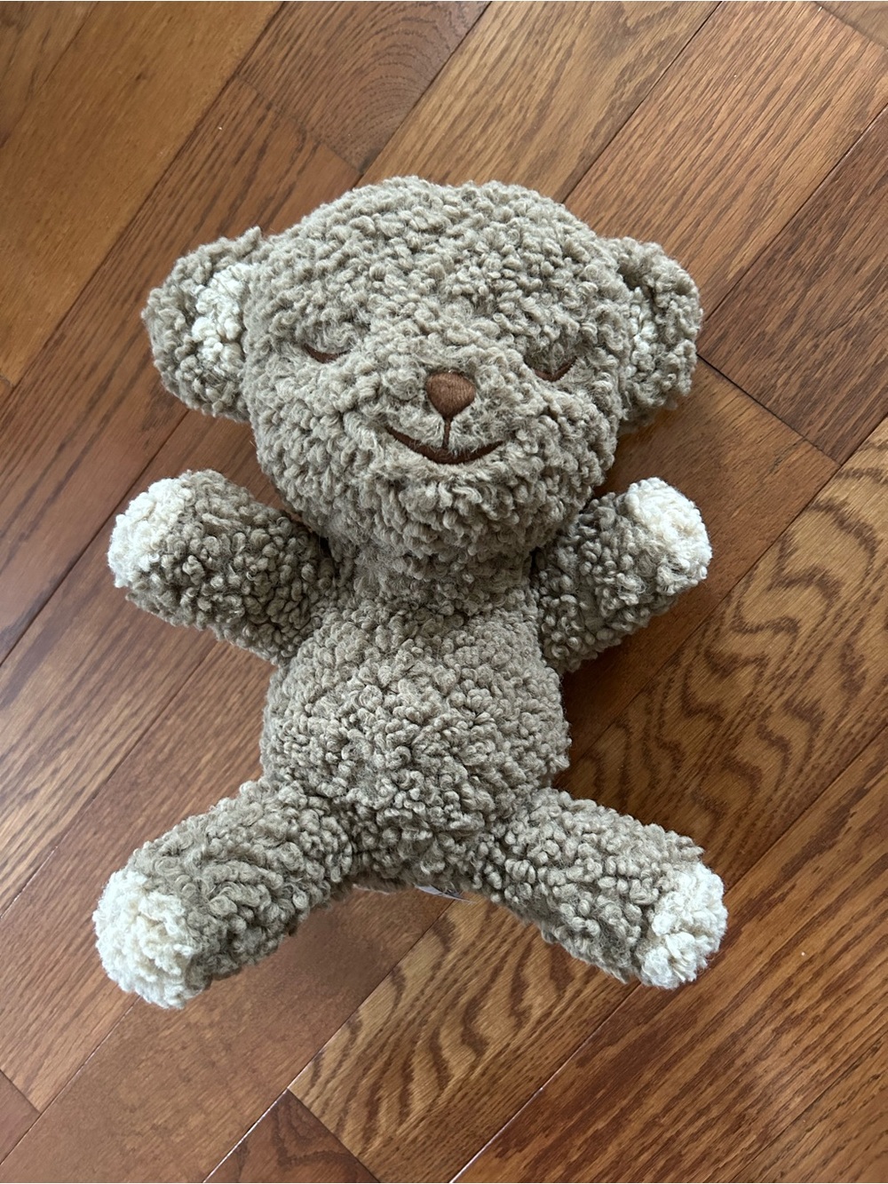 Happiest Baby SNOO Cocoa Woolly Bear 3-in-1 White Noise Lovey Beige Teddy Bear
